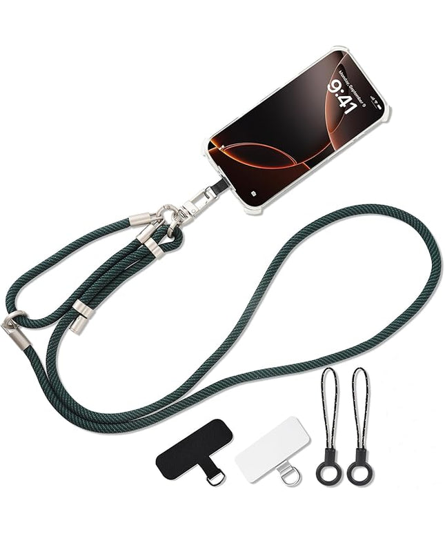 3-in-1 Adjustable Phone Lanyard Crossbody Cell Phone Neck Strap Universal Mobile Wrist Lanyard