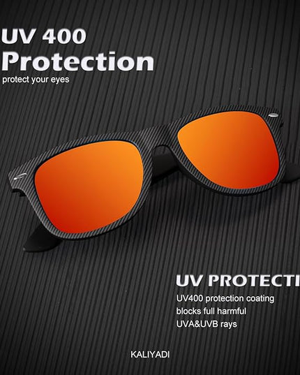 KALIYADI Polarized Sunglasses for Men and Women Matte Finish Sun glasses Color Mirror Lens UV Blocking (3 Pack)