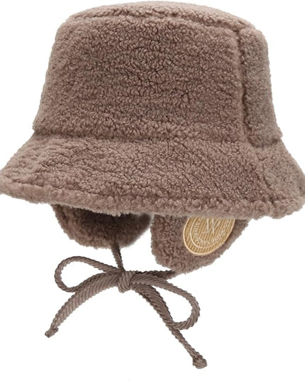 New SKADI Fleece Earmuff Bucket Hat for Winter Warm Ear Protection | Soft Cozy Fleece Bucket Hat for Women & Men