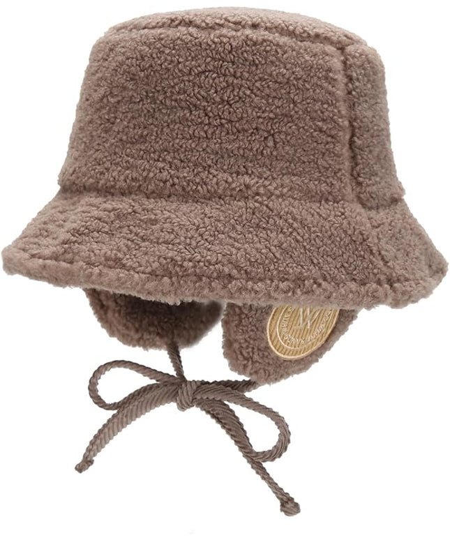 New SKADI Fleece Earmuff Bucket Hat for Winter Warm Ear Protection | Soft Cozy Fleece Bucket Hat for Women & Men
