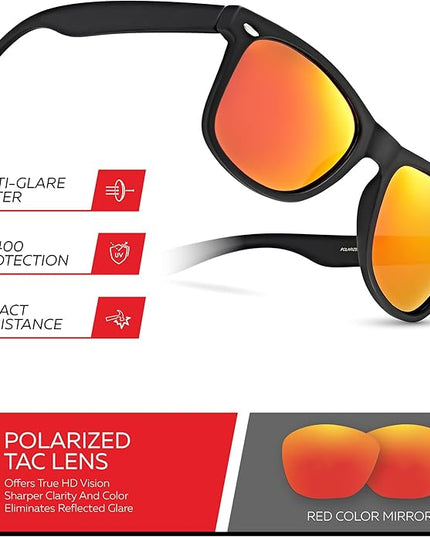 Retro Rewind Polarized Sunglasses for Men and Women - UV Protection Classic Sun Glasses