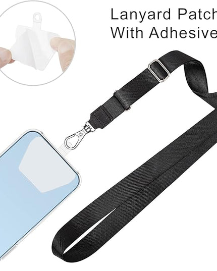 COCASES 6 Pack Phone Tether Tab, Phone Strap Connector Lanyard Patch for Cell Phone Safety (White x 6)