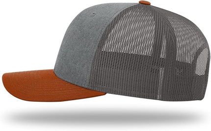Richardson 112 Trucker Hat - Premium Adjustable Snapback Hat - Structured Six Panel Richardson Blank Caps
