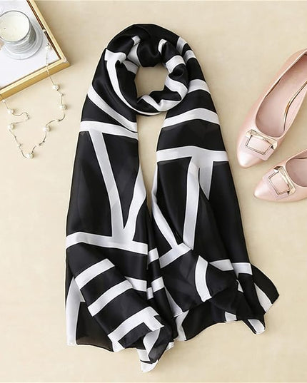 Silk Scarf Mulberry Silk Fashion Scarves Long Lightweight Shawl Wrap …