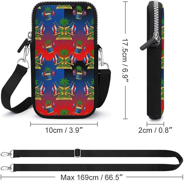 Unisex Small Crossbody Bags, Women Men Portable Adjustable Crossbody Phone Wallet Pouch