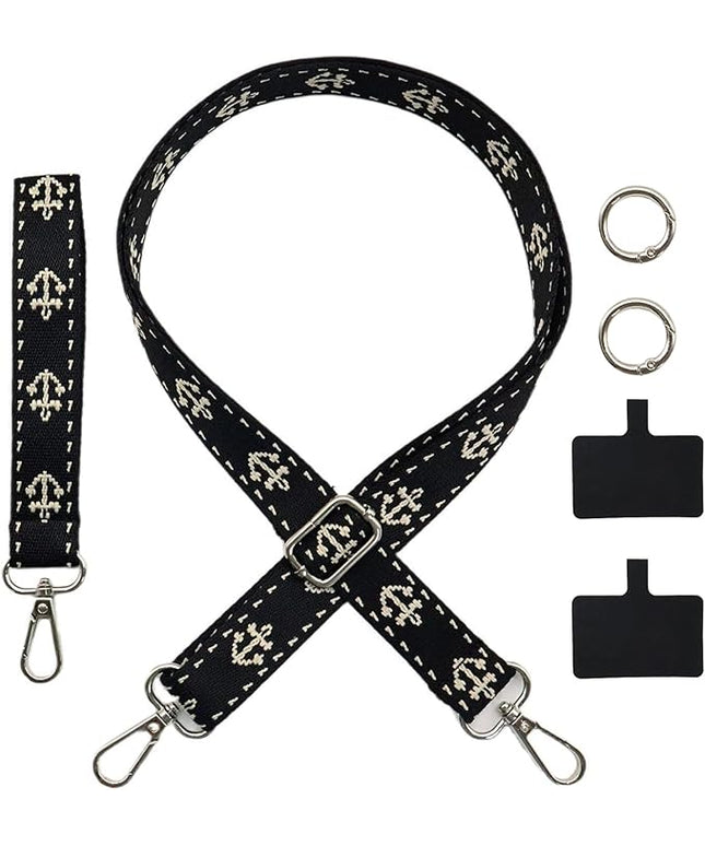 Adjustable 1" Width Phone Crossbody Lanyard and Wristlet Strap - Gift For The Lover In Your Life