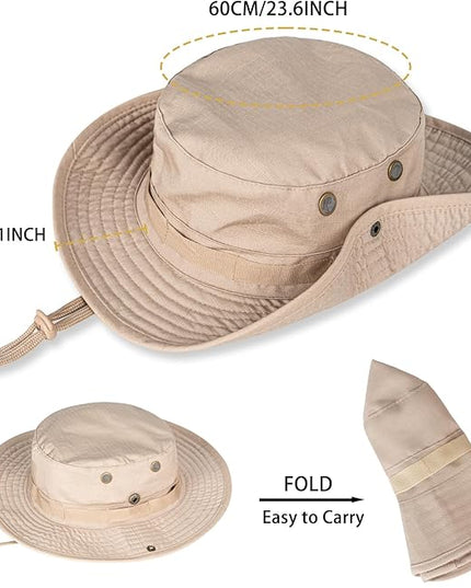 Sun Hats for Men Women Boonie Hat UPF 50+ Bucket Hat Wide Brim UV Protection Fishing Hiking Safari Outdoor Hats