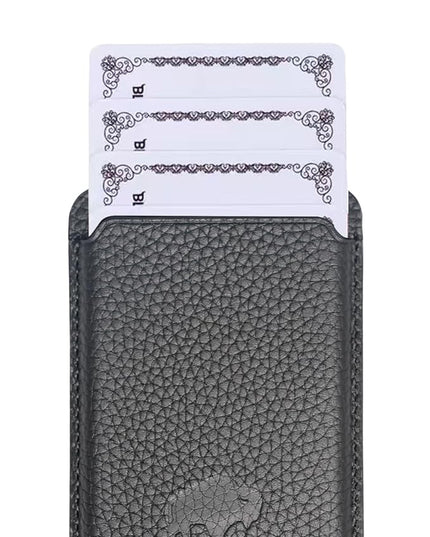 BLACKBROOK Leather Wallet for MagSafe, Duke Slim Full Grain Leather Card Holder, Holds up to 3 Cards, RFID Protection & Easy Access