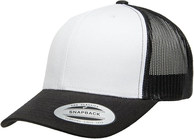 Yupoong Classic Premium Mesh 6 Panel Retro Trucker Cap | Mid Profile Snapback | OSFA | Bulk Pack Available