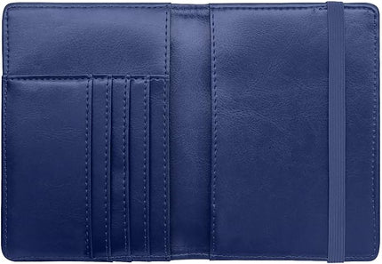 Passport Holder Cover Travel RFID Blocking Passport Cover Rose Gold Cute Flowers Passport Wallet with Elastic Band for Women