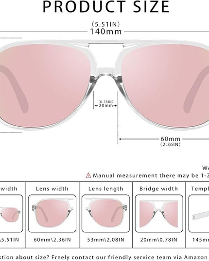 YDAOWKN Retro Aviator Sunglasses for Women Mens Large Frame Classic Vintage 70s Sun Glasses Aviators