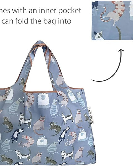 allydrew Large Foldable Tote Nylon Reusable Grocery Bags