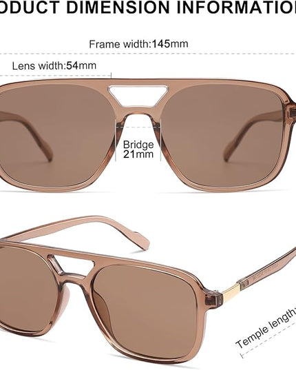 SOJOS Retro Aviator Sunglasses for Women Men,Trendy Rectangle Womens Mens Shades Sun Glasses SJ2202