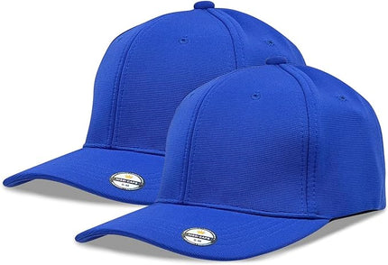 [2 Pack] Hybrid Stretch-Fitted Trucker Cap, Baseball Cap with Air Mesh