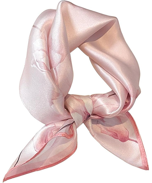 100% Mulberry Silk Scarf for Women Hair Lightweight Square Neckerchief Wrap For Head Scarves 21"