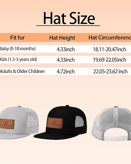 EDSG Custom Hat for Men Women, Trucker Hat, Personalized Baseball Caps, Adjustable Snapback Cap