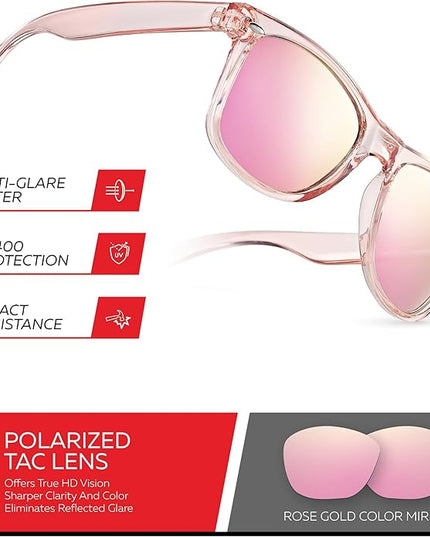 Retro Rewind Polarized Sunglasses for Men and Women - UV Protection Classic Sun Glasses