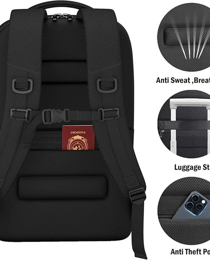 Laptop Backpack,Fashion Travel Backpacks,Business Backpack Waterproof fit 17.3 Inch Laptop,TSA-Airline Approved Backpack with USB Charging Port for Men Women
