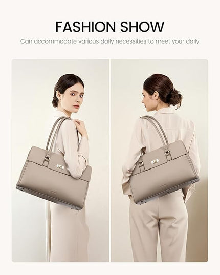 LOVEVOOK Laptop Bag for Women Work Tote Messenger Bag Waterproof Business Office Professional Handbag Shoulder Bag