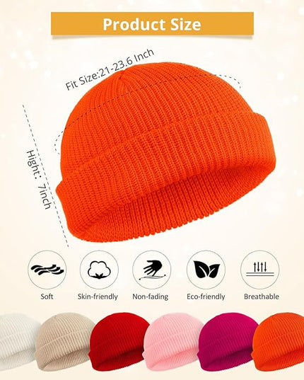 SATINIOR Trawler Beanie Watch Hat Roll-up Edge Skullcap Fisherman Beanie for Women Men