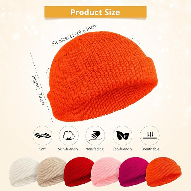 SATINIOR Trawler Beanie Watch Hat Roll-up Edge Skullcap Fisherman Beanie for Women Men