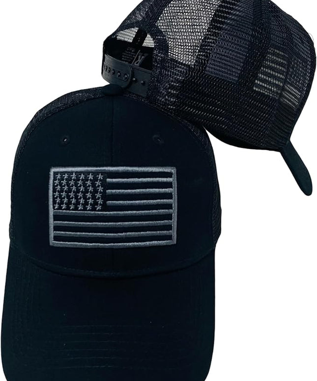 Roytrense Embroidered American Flag Unisex Baseball Cap (100% Cotton)