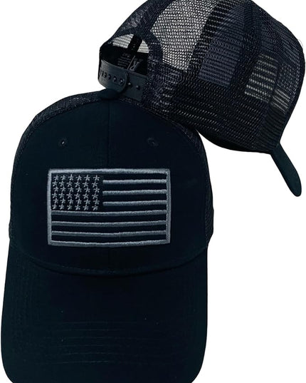Roytrense Embroidered American Flag Unisex Baseball Cap (100% Cotton)