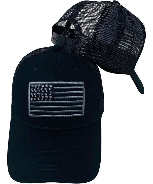 Roytrense Embroidered American Flag Unisex Baseball Cap (100% Cotton)
