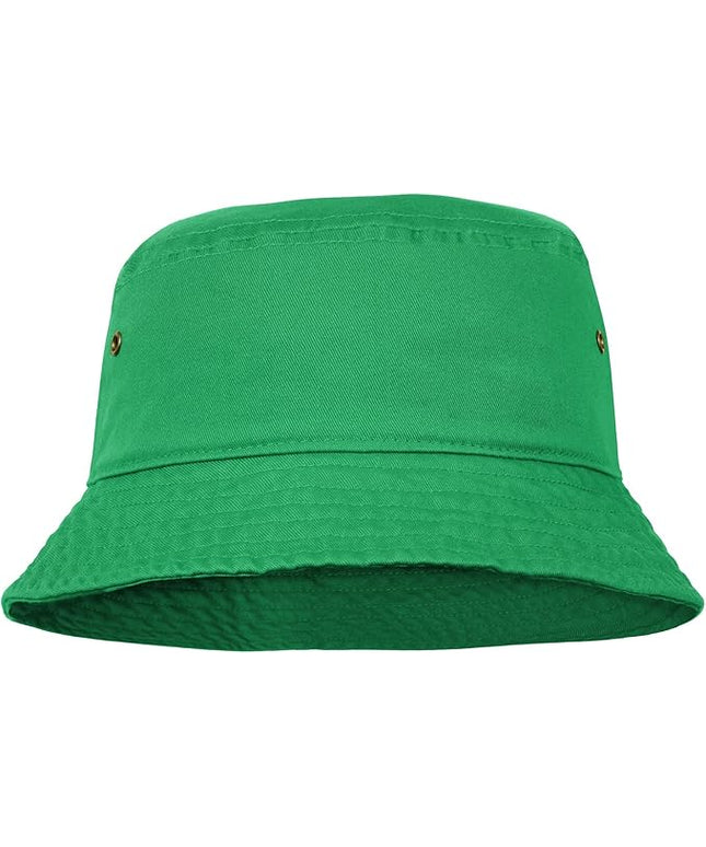 Falari Men Women Unisex Cotton Bucket Hat 100% Cotton Packable for Travel Fishing Hunting Summer Camp