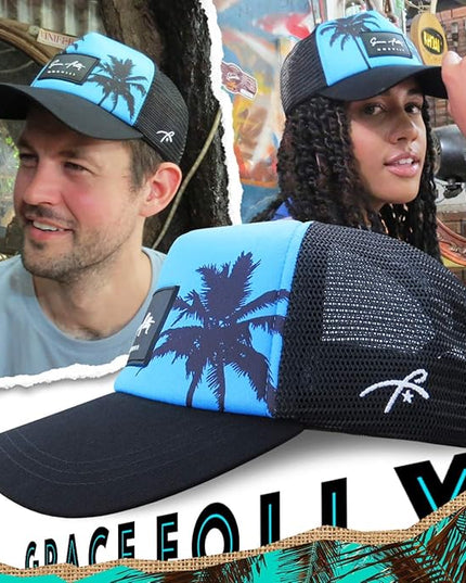 Grace Folly Foam Trucker Hat Snapback Mesh Baseball Cap for Men or Women
