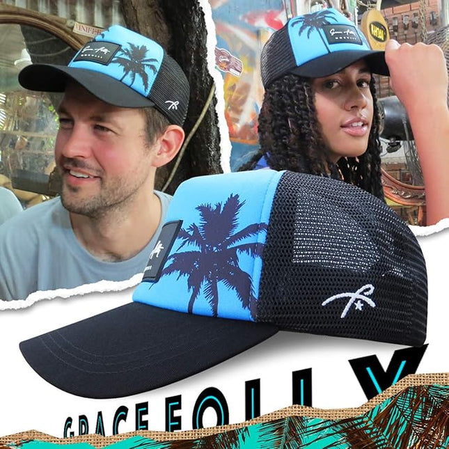 Grace Folly Foam Trucker Hat Snapback Mesh Baseball Cap for Men or Women