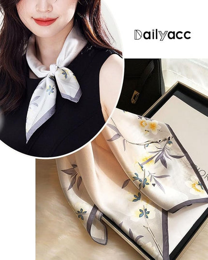 Dailyacc Hair Bandanas Scarf For Women Lightweight Fashion Neck Silk Satin Head Scarves For Sleeping Handbags Scarf