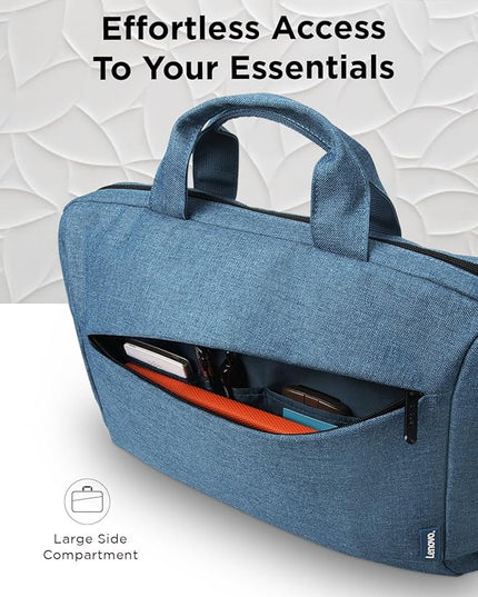 Lenovo Laptop Carrying Case T210, 15.6-Inch Laptop and Tablet, Sleek Design, Durable and Water-Repellent Fabric, Business Casual or School, GX40Q17230 Casual Toploader - Blue
