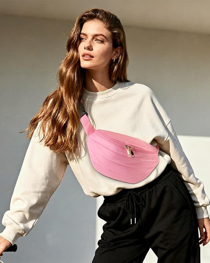 Fanny Packs for Women Fashion Waist Packs Quilted Puffer Belt Bag Puffy Crossbody Bags Sling Purse for Women Travel Running