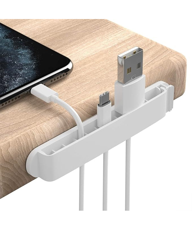 pzoz Cable Clips, 3 Pack Cord Organizer Charger Cable Management for Organizing Home Office Desk Phone Car Cable Wire, Self Adhesive Cord Holders (White)
