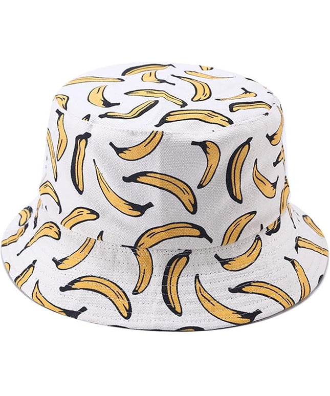 Mashiaoyi Unisex Print Double-Side-Wear Reversible Bucket Hat