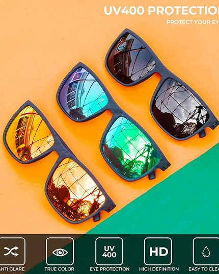 KALIYADI Polarized Sunglasses for Men, Lightweight Sun Glasses with UV Protection for Driving Fishing Golf