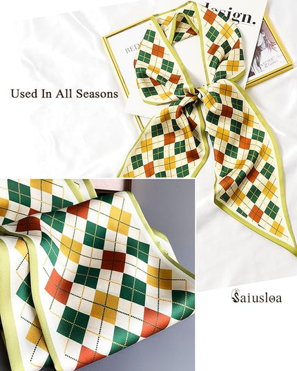 Purse Scarf For Handbags Head Scarves For Women's Hair Bags Scarfs Long Skinny Scarves Fashion Silky