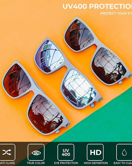 KALIYADI Polarized Sunglasses for Men, Lightweight Sun Glasses with UV Protection for Driving Fishing Golf