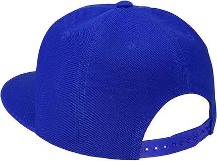 Classic Snapback Hat Cap Hip Hop Style Flat Bill Blank Solid Color Adjustable Size
