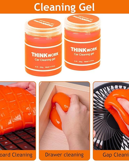 THINKWORK Windshield Cleaner Tool, Car Detailing Kit Interior, Car Cleaning Kit Interior and Exterior Detail Brush, Auto Supplies & Accessories for Men Women