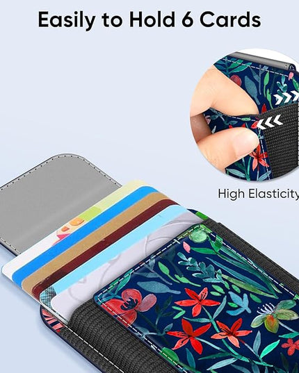 FINPAC MagSafe Wallet, Magnetic Card Wallet Holder for iPhone 17/16/15/14/13/12 Series, Safe RFID Blocking Slim Leather 6 Card Holder for Women Men
