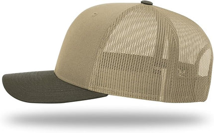 Richardson 112 Trucker Hat - Premium Adjustable Snapback Hat - Structured Six Panel Richardson Blank Caps