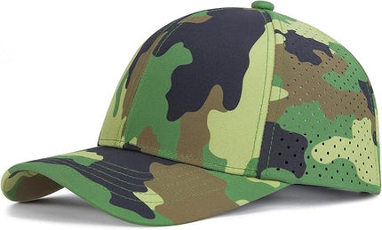 VOBOOM Men Quick Dry Baseball Cap Laser Cut Mesh Ball Curved Brim Snapback Hat