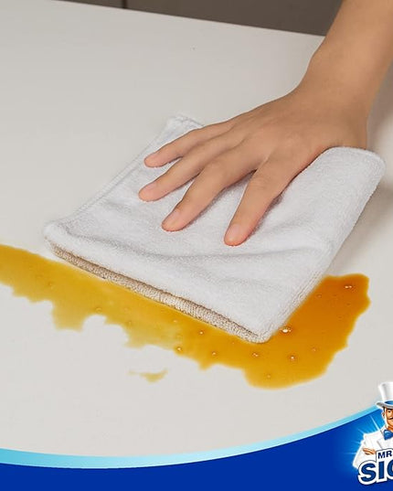 MR.SIGA Microfiber Cleaning Cloth, All-Purpose Microfiber Towels, Streak Free Cleaning Rags, Pack of 12, White, Size 32 x 32 cm(12.6 x 12.6 inch)