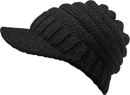 XYIYI Beanie Tail Winter Warm Knit Messy High Bun Ponytail Hats Visor Beanie Cap
