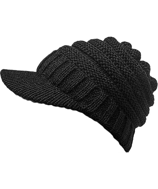 XYIYI Beanie Tail Winter Warm Knit Messy High Bun Ponytail Hats Visor Beanie Cap