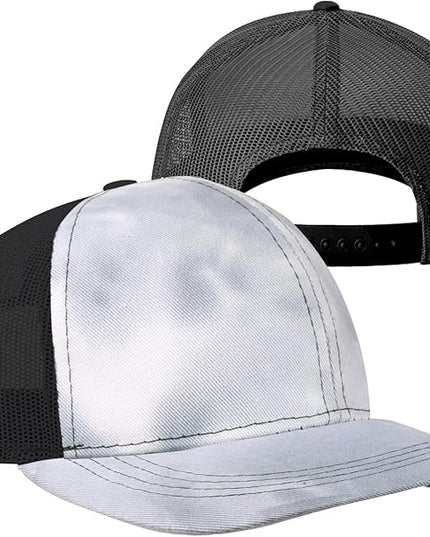 TZ Promise Men Women Plain Cotton Trucker Cap with Breathable Mesh Back, Snapback Baseball Hats