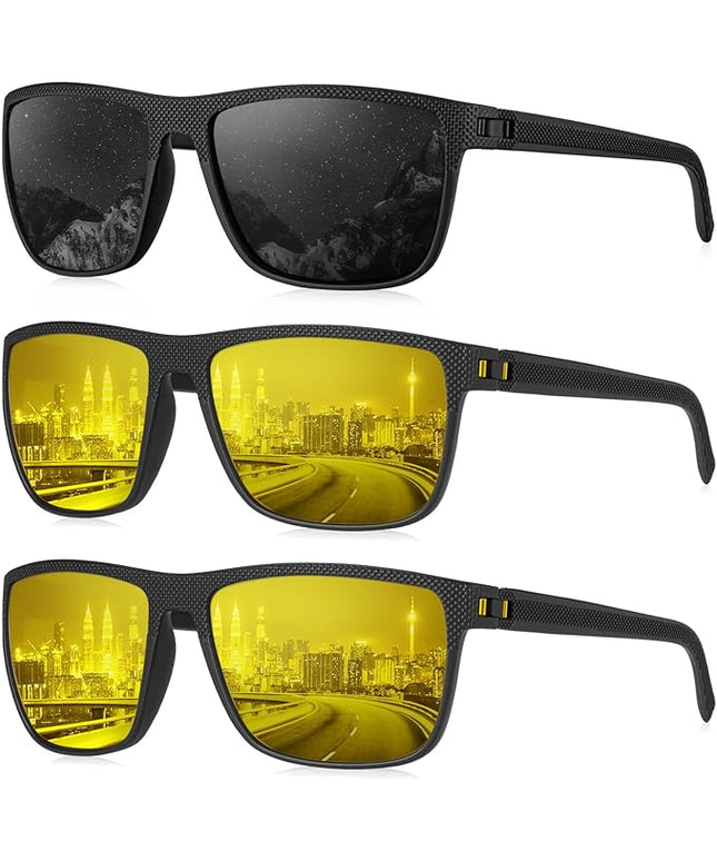 KALIYADI Polarized Sunglasses for Men, Lightweight Sun Glasses with UV Protection for Driving Fishing Golf
