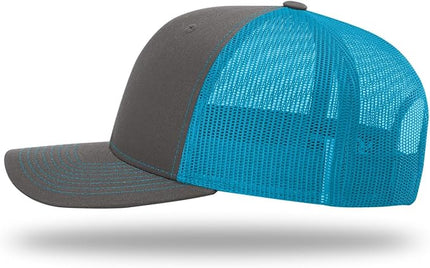 Richardson 112 Trucker Hat - Premium Adjustable Snapback Hat - Structured Six Panel Richardson Blank Caps